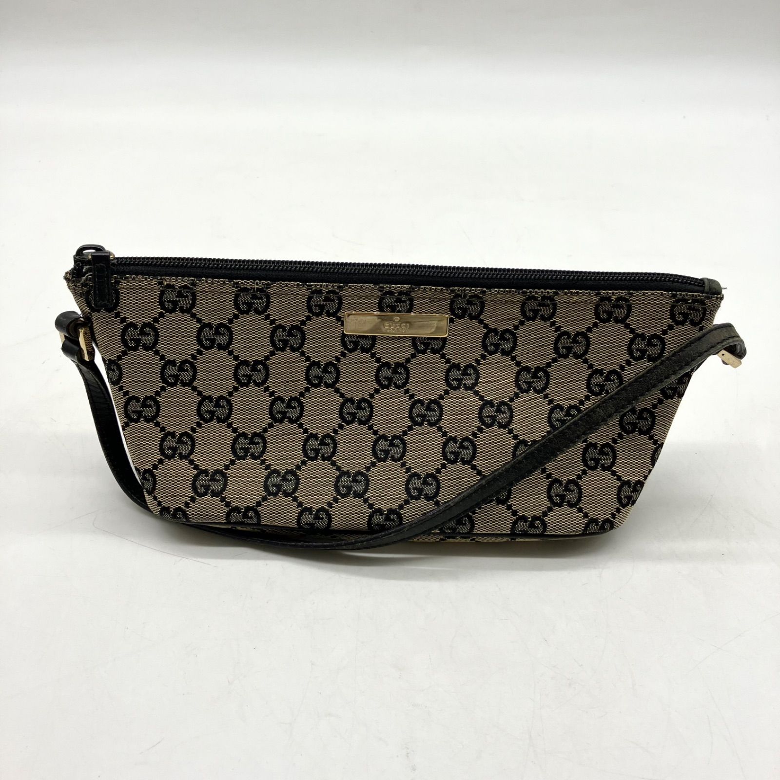 FA699【お買い得】GUCCI GGキャンバス ポーチ ミニバッグ 小物入れ ブラウン