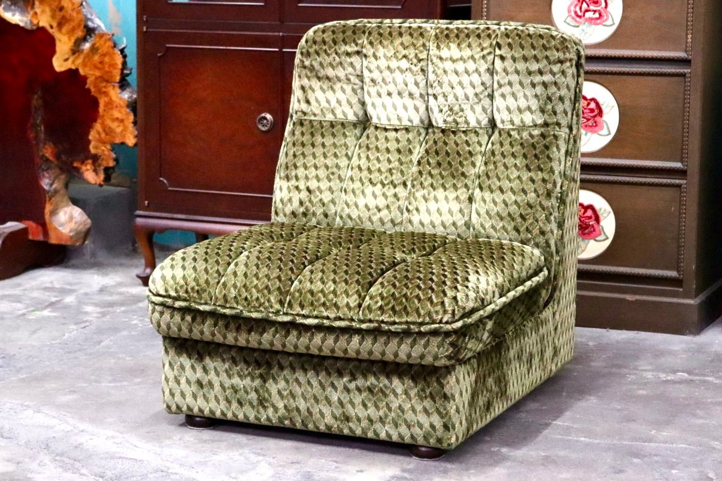 □2167□カリモク karimoku 1人用ソファ ベージュ 家具 リビング 椅子