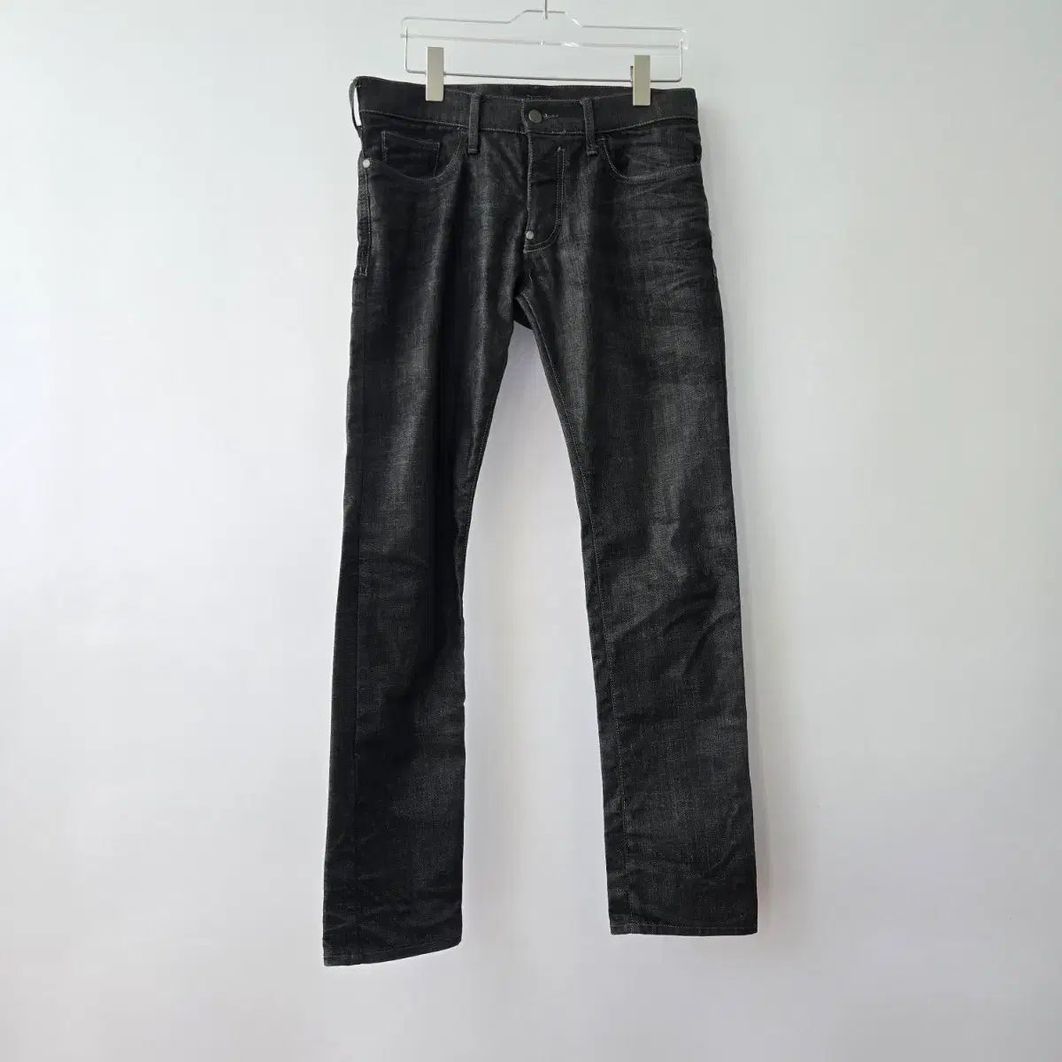 0139 ARMANI アルマーニ ブラックデニム スリムフィット デニム 33