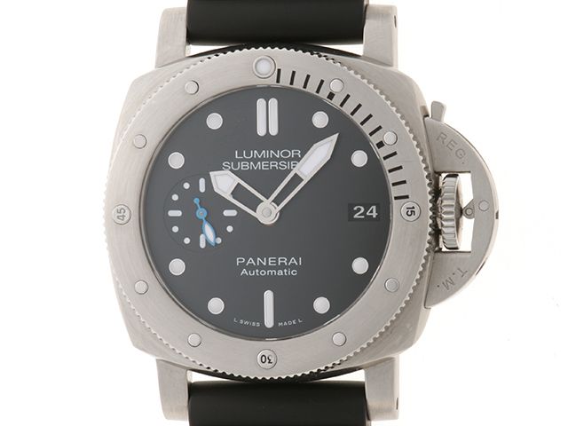PANERAI パネライ ウォッチ ルミノール 1950 サブマーシブル 3デイズ アッチャイオ 時計 PAM00682/OP7098 腕時計 ステンレス/ラバー ブラック 自動巻き ブラック文字盤 ボーイズ【中古】432