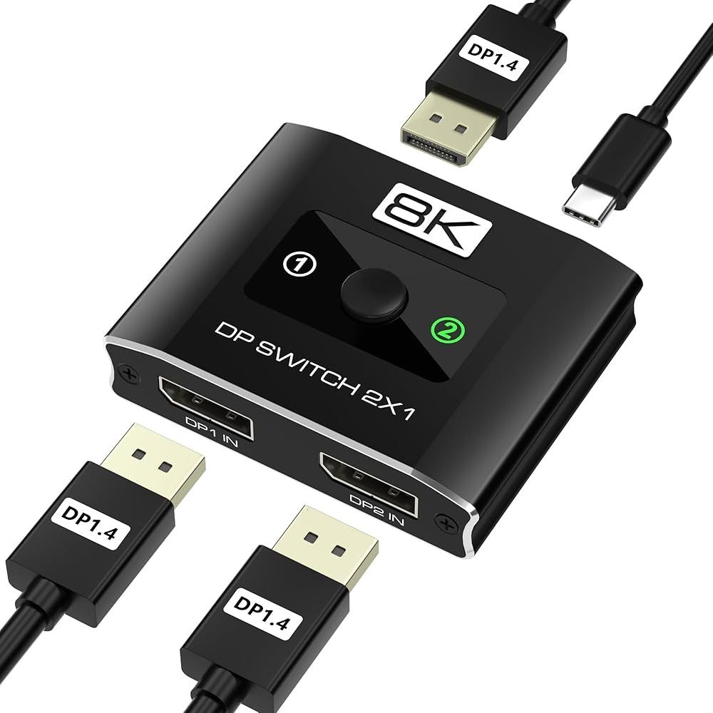 SYO_SHOPs XL2566K たのメル便 DP1.4おまけ DisplayPort切替器 2入力1出力 8K/60Hz対応 DP1.4 - メルカリ