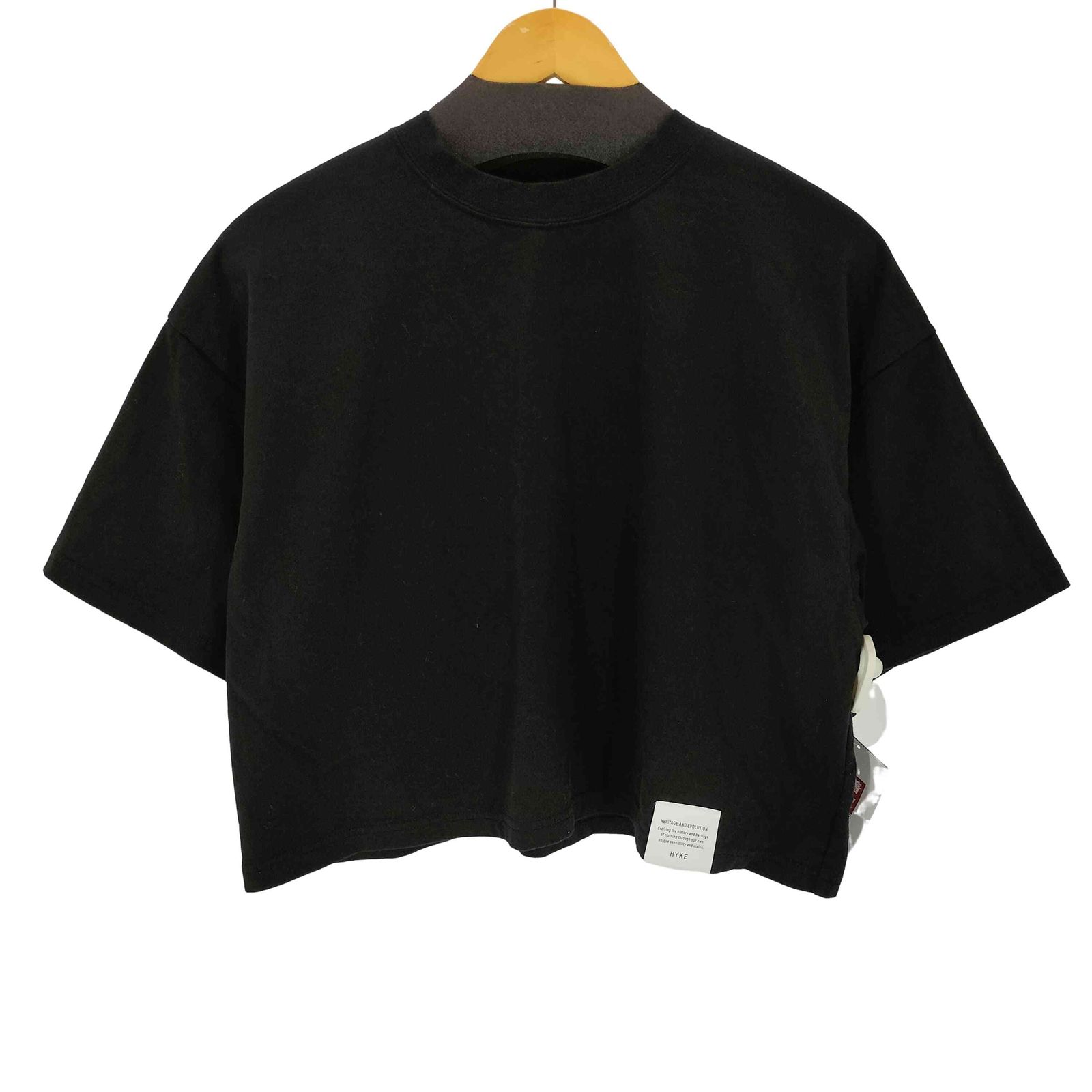 ハイク HYKE 26SS CROPPED SHORT-SLV TEE / BIG FIT（6.5OZ 