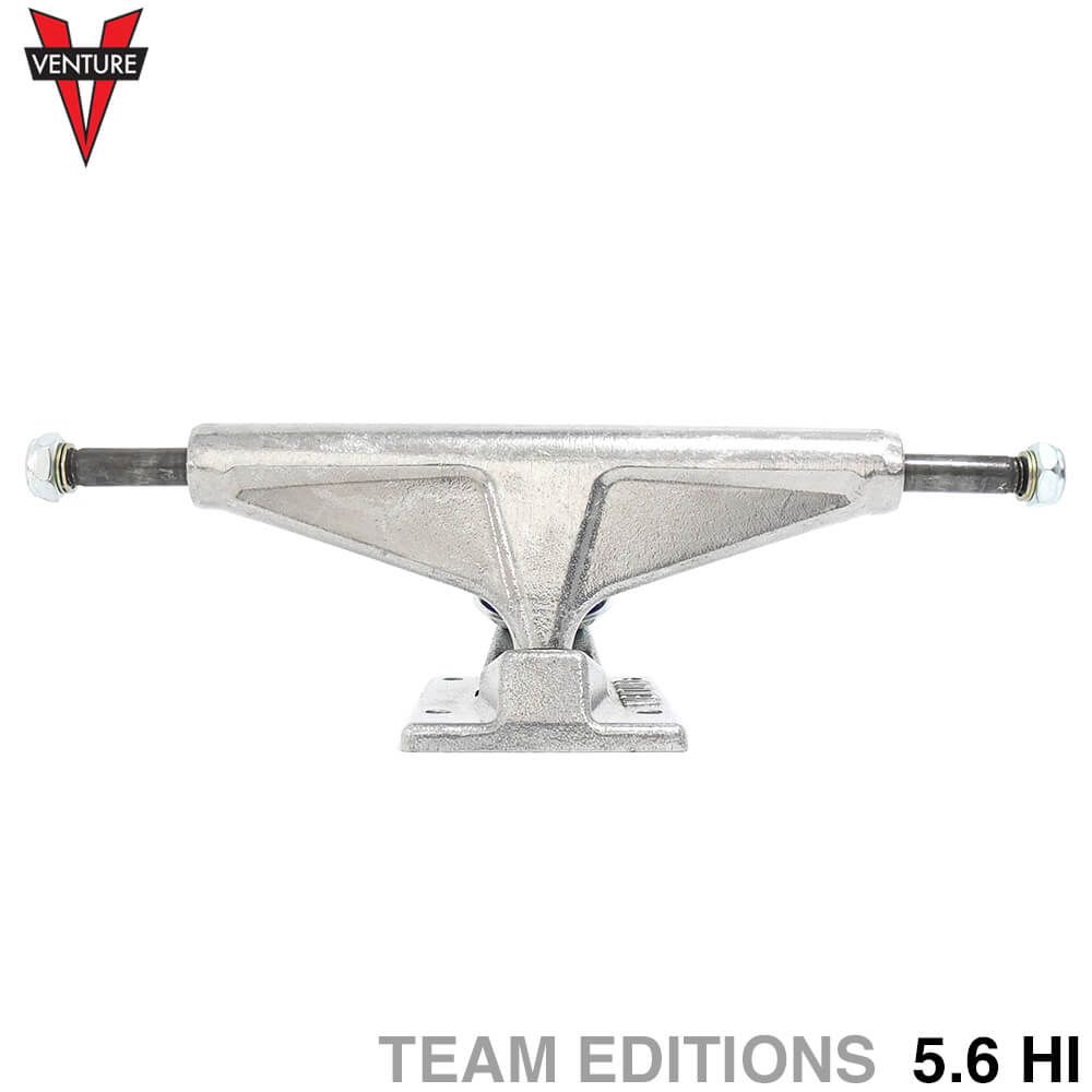 VENTURE TRUCK TEAM EDITIONS ALL Polished 5.6 HI SILVER SKATEBOARD SKEBOARD