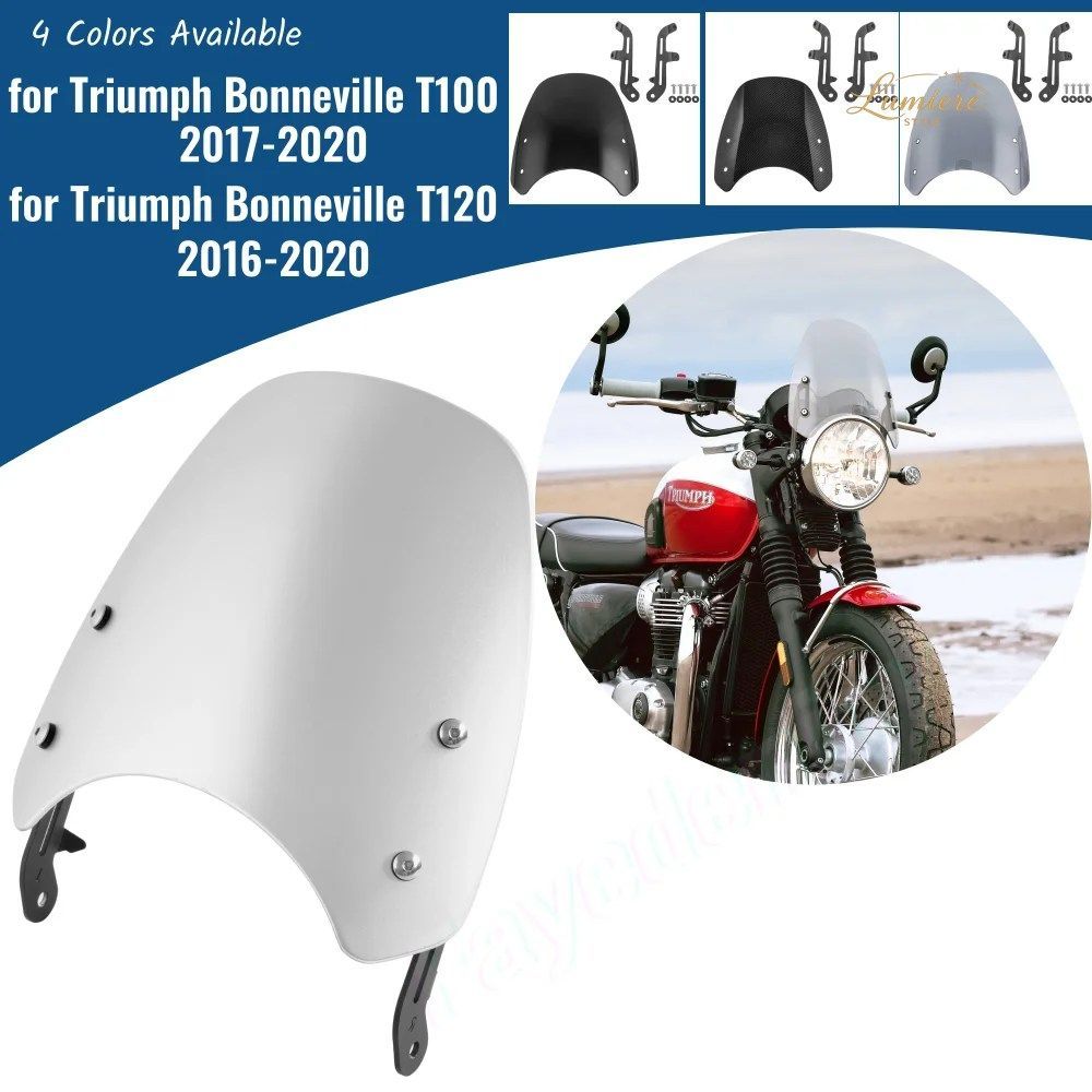 2017 2018 2019 For T100 Headlight Fairing Windshield For Triumph Bonneville T120 T 120 2016-2022 Motorcycle Wind Screen Shield 8,252円