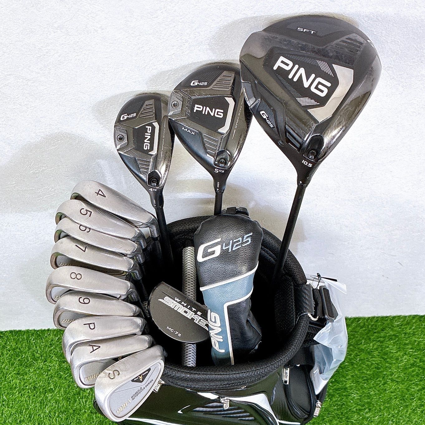 PING G425 クラブセット 13本、ゴルフバッグ キャディバッグ新品 PING G425 / ピン メンズゴルフクラブセット R 13
