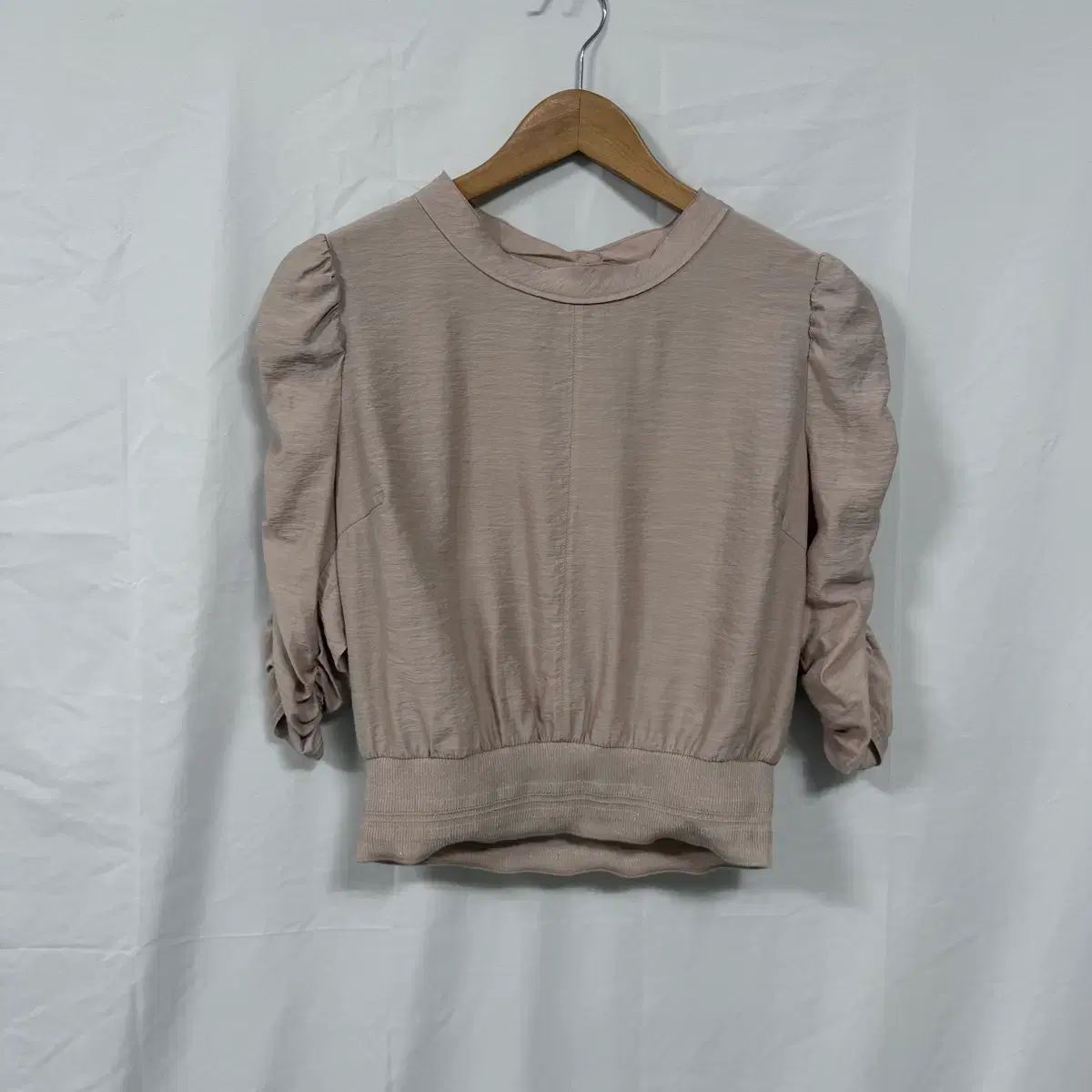 ハンサム 24FW マイン パフスリーブ クリンクル ブラウス