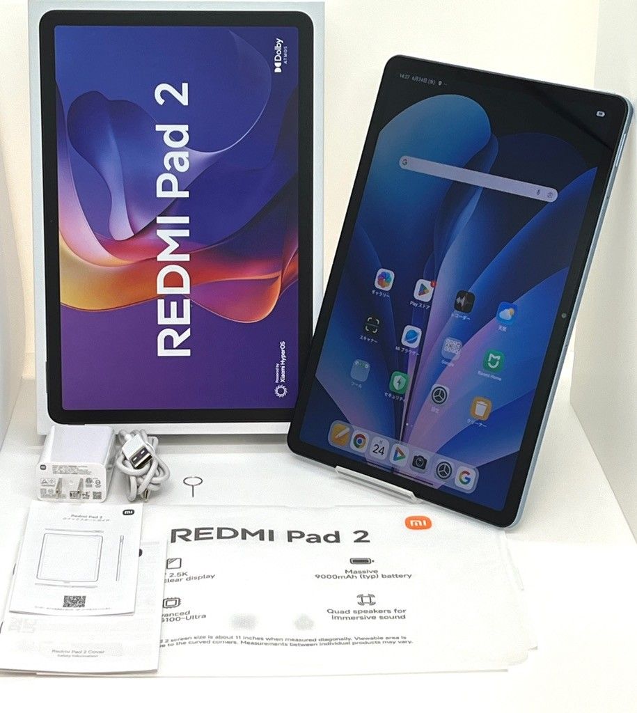 【新品同様】Xiaomi Redmi Pad 2 8GB+256GB Wi-Fiモデル 11インチ ミントグリーン 付属品完備 タブレット本体 送料無料 中古 S476