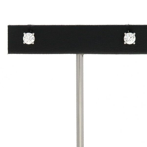 ティファニー ソリティアダイヤピアス/D0.38ct×2 【無料ギフトラッピング】【Aランク】【中古】
