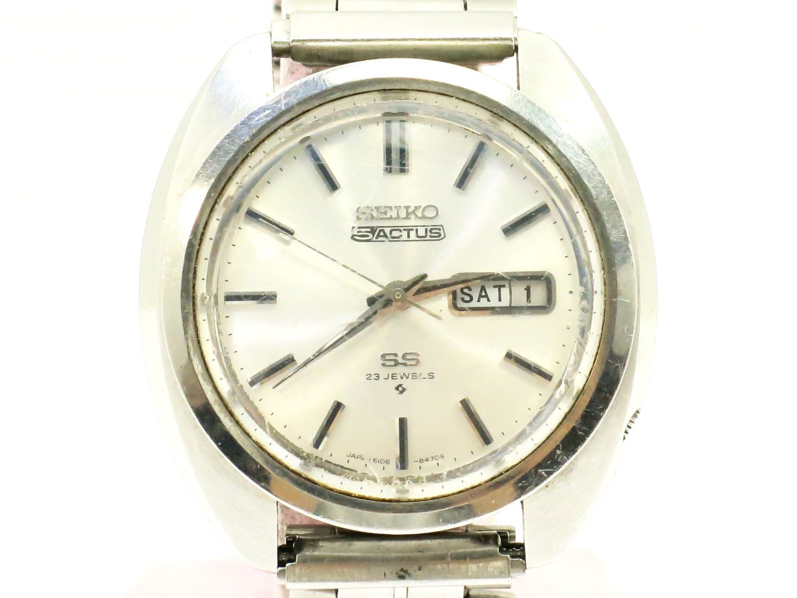 セイコー5 アクタスSS 腕時計 6106-8440 メンズ自動巻 ベルト社外品 