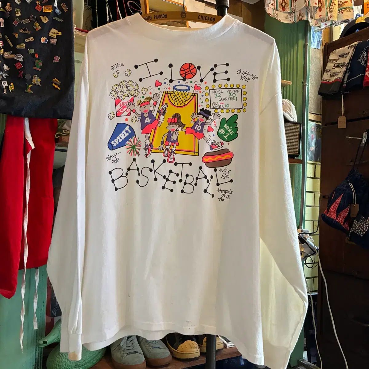 90s I LOVE BASKETBALL 長袖Tシャツ