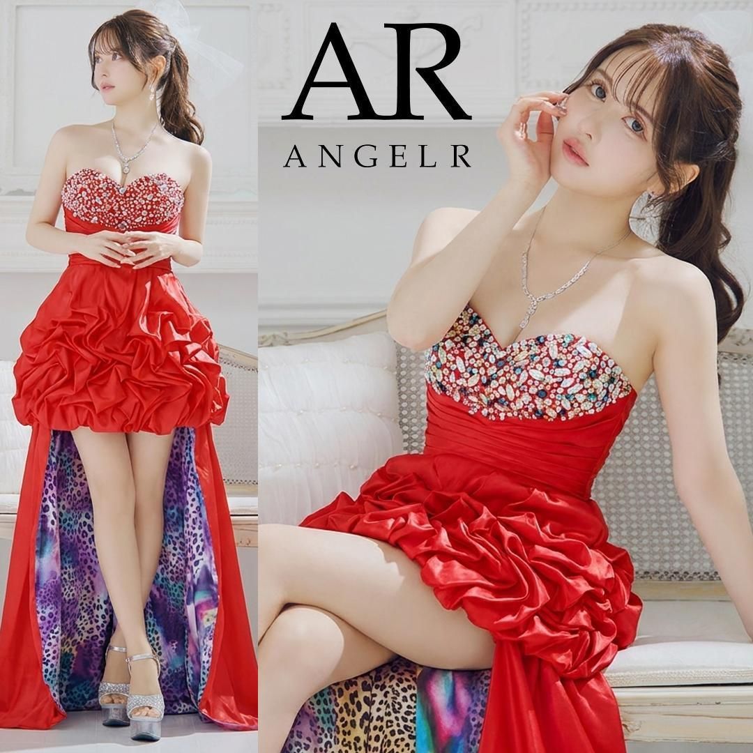 AngelR / エンジェルアール】ショートインロングドレス レッド - メルカリ