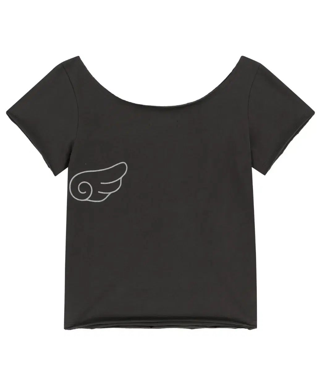 ISSEY MIYAKE イッセイミヤケ ウィング Tシャツ 半袖 フリル チャコール