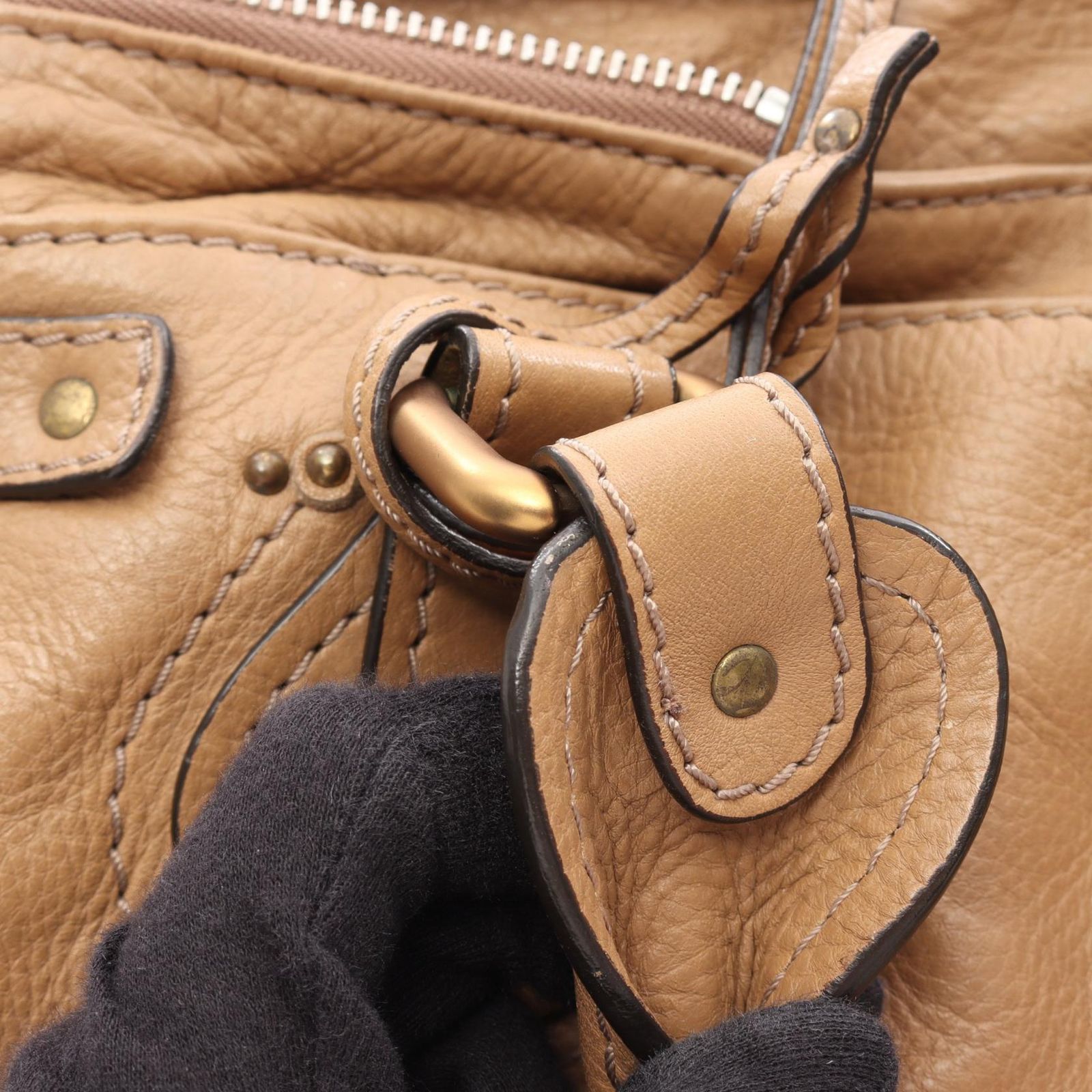 クロエ Chloe ハンドバッグ パディントン ベージュ レザー 