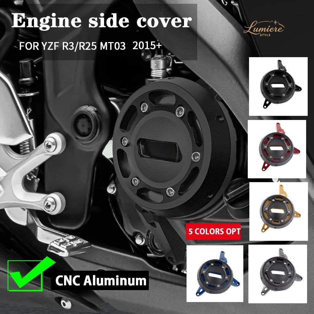 For Yamaha MT-03 YZF R3 YZF-R 25 Engine Side Cover Set Case Motorcycle Plug Frame Slider 2015 2016 2017 2018 2019 2020 2021 2022