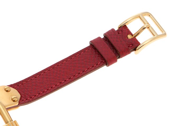 HERMES エルメス ケリーウォッチ KE1.201 腕時計 GP/レザー レッド