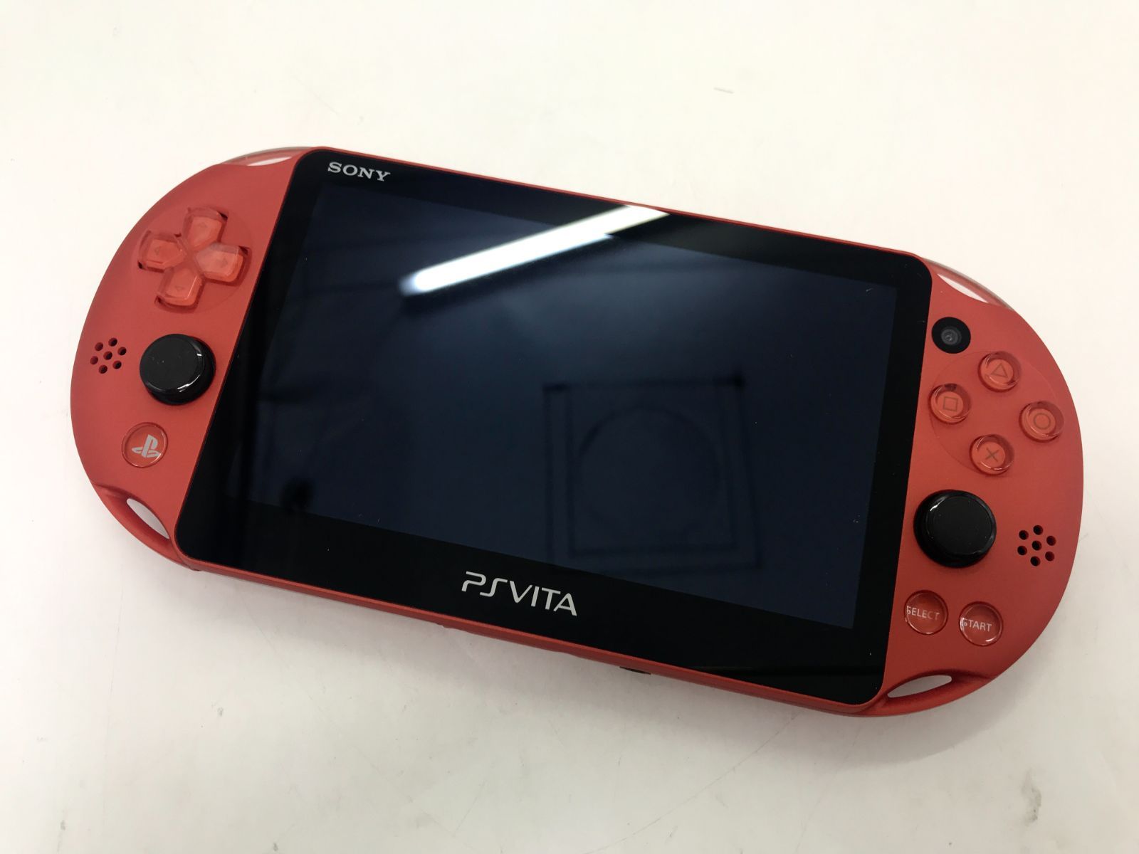 【本体のみ・ジャンク品】PlayStation Vita Wi-Fiモデル メタリック・レッド (PCH-2000ZA26)