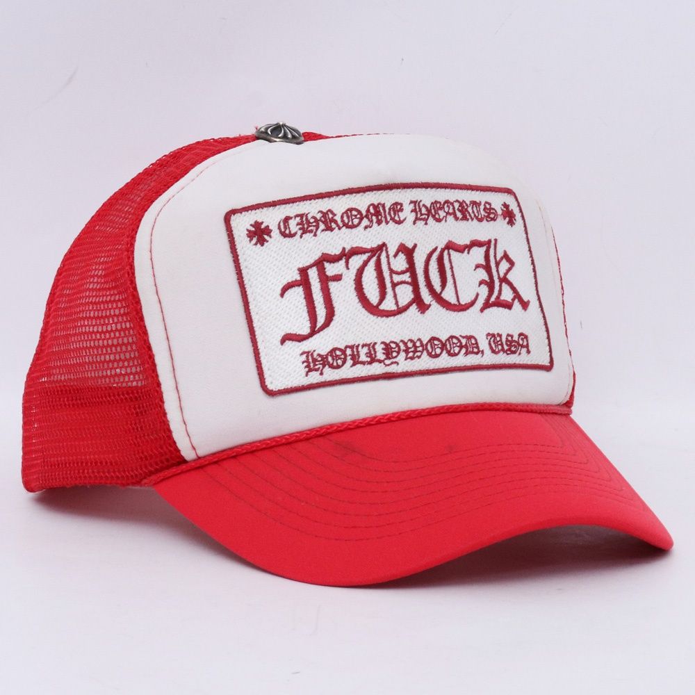 CHROME HEARTS トラッカーキャップ CHROME HEARTS オールド トラッカーキャップ FUCK サイズ4 レッド