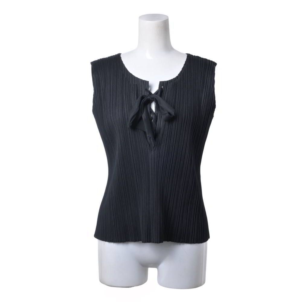PLEATS PLEASE レイヤード プリーツ ノースリーブ タイ トップス