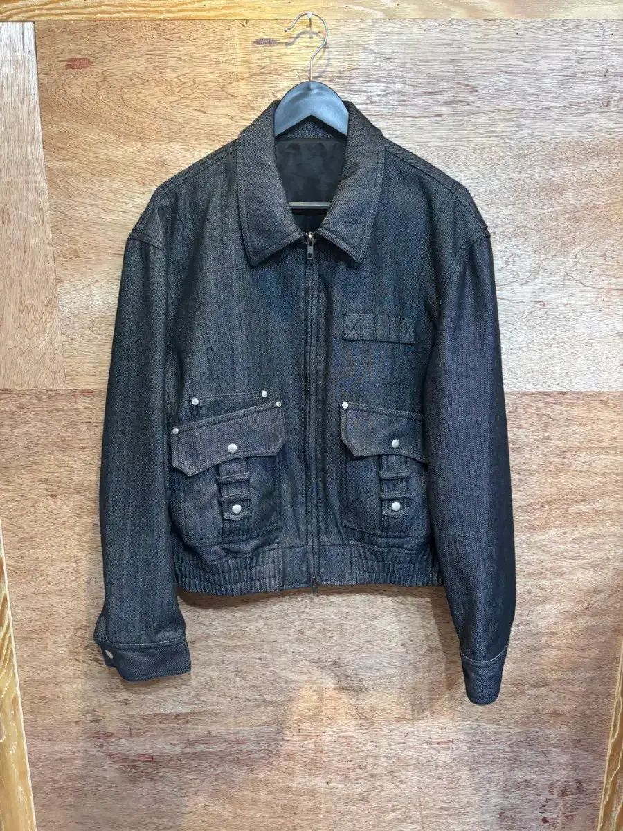 LMOOD カーペンター ブルゾン ブラックジーン ジャケット 48サイズ