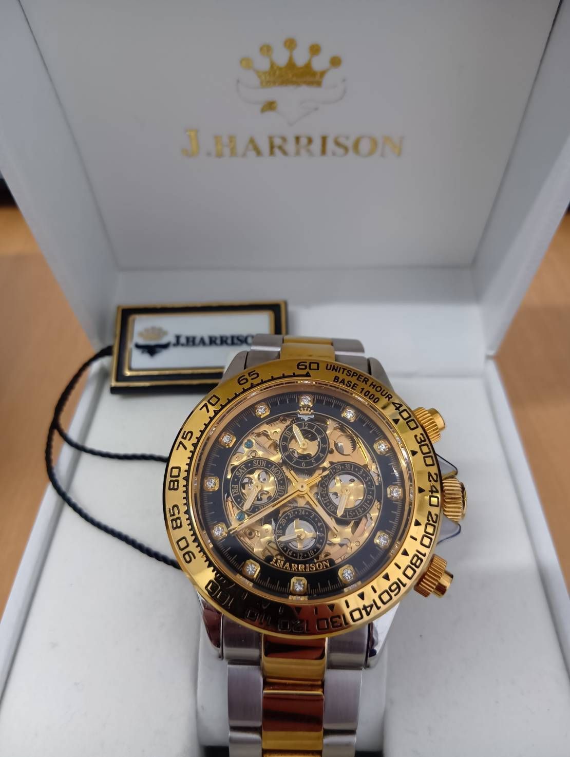 J.HARRISON（ジョンハリソン）多機能両面スケルトンタイプ機械式腕時計 7,110円