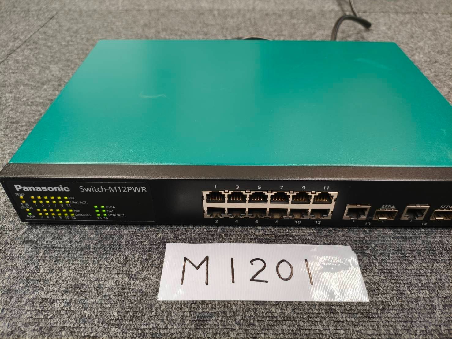 【M1201】Panasonic Switch-M12PWR (PN23129K) スイッチングハブ PoE給電