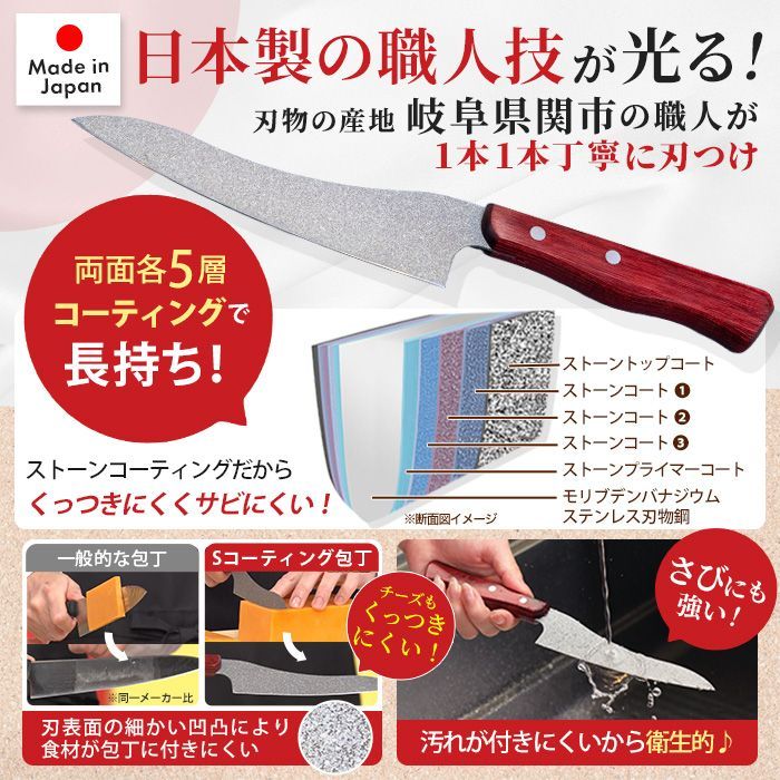 城咲仁のSコーティング包丁 新品未使用 - メルカリ