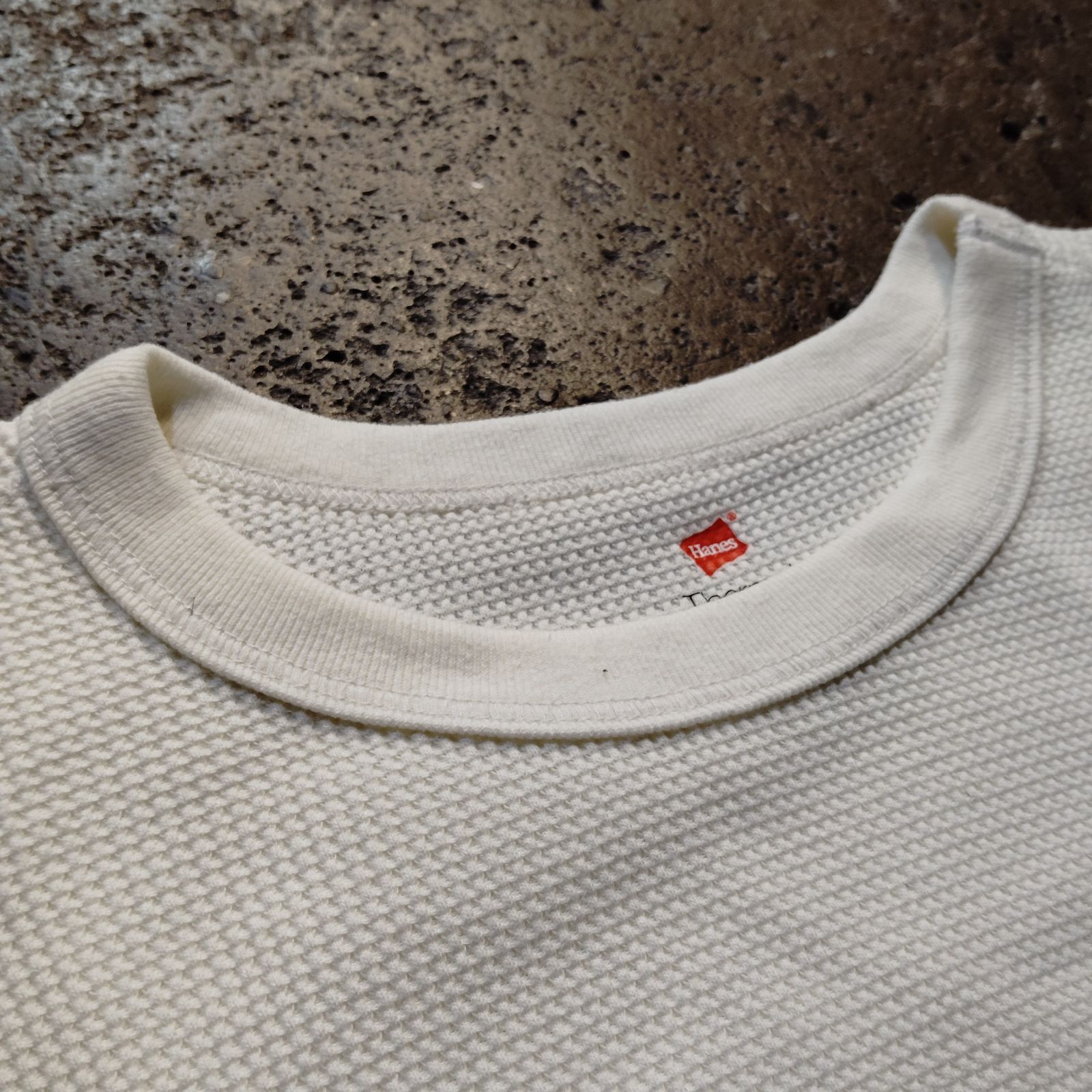 thisisneverthat × Hanes TNT Hanes Thermal Top Off White サーマル