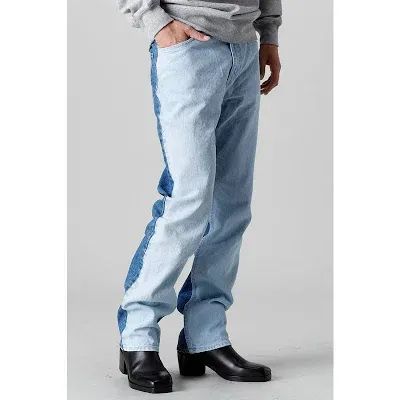 PHENOMENON Gemini Denim pants MCM 身頃切替 デニムパンツ インディゴ W34 フェノメノン PH-012