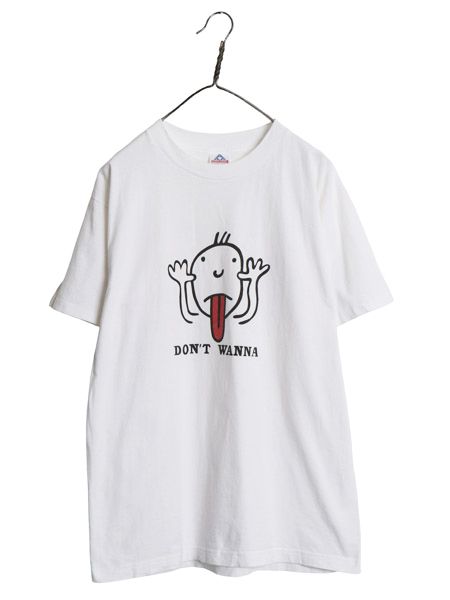 90s ジョーク イラスト プリント Tシャツ メンズ L / オールド キャラクター アート ヘビーウェイト コットン カットソー シングルステッチ