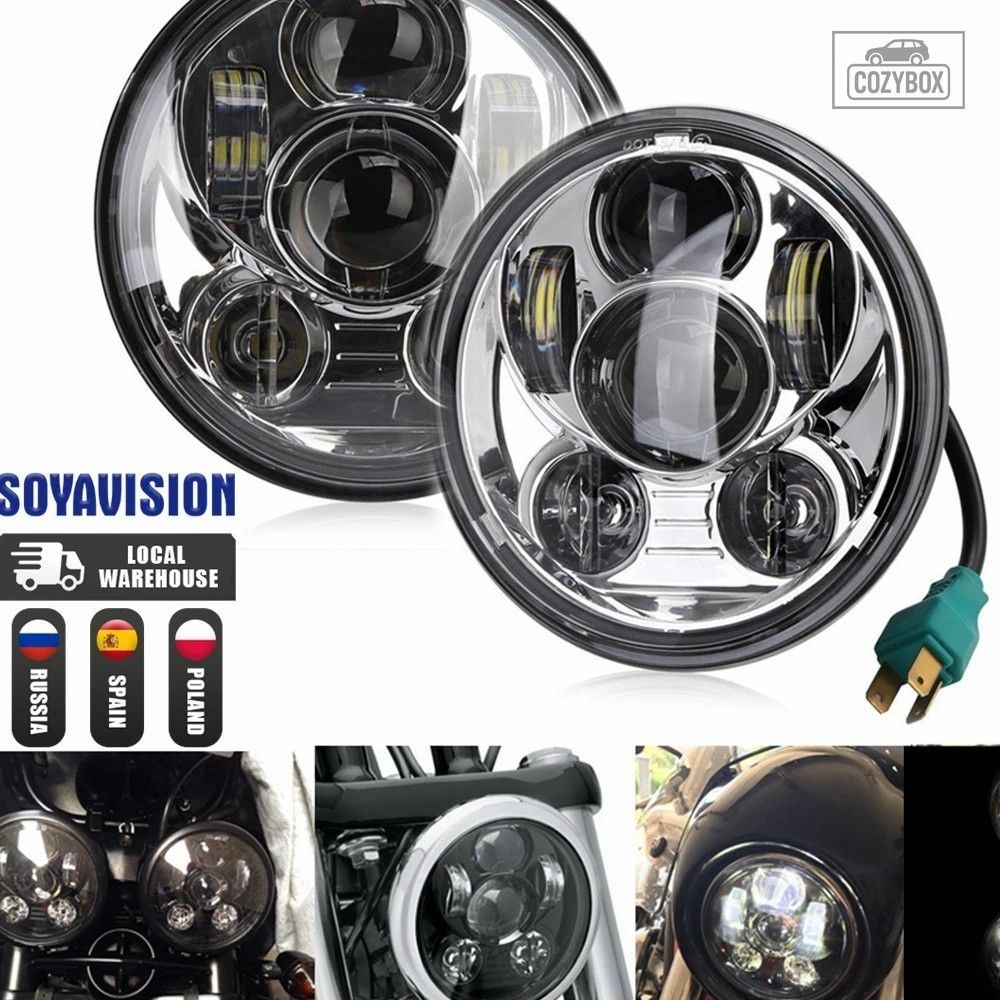 防水 5.75 インチ 5-3/4 インチ車オートバイプロジェクター LED ヘッドライト ハー