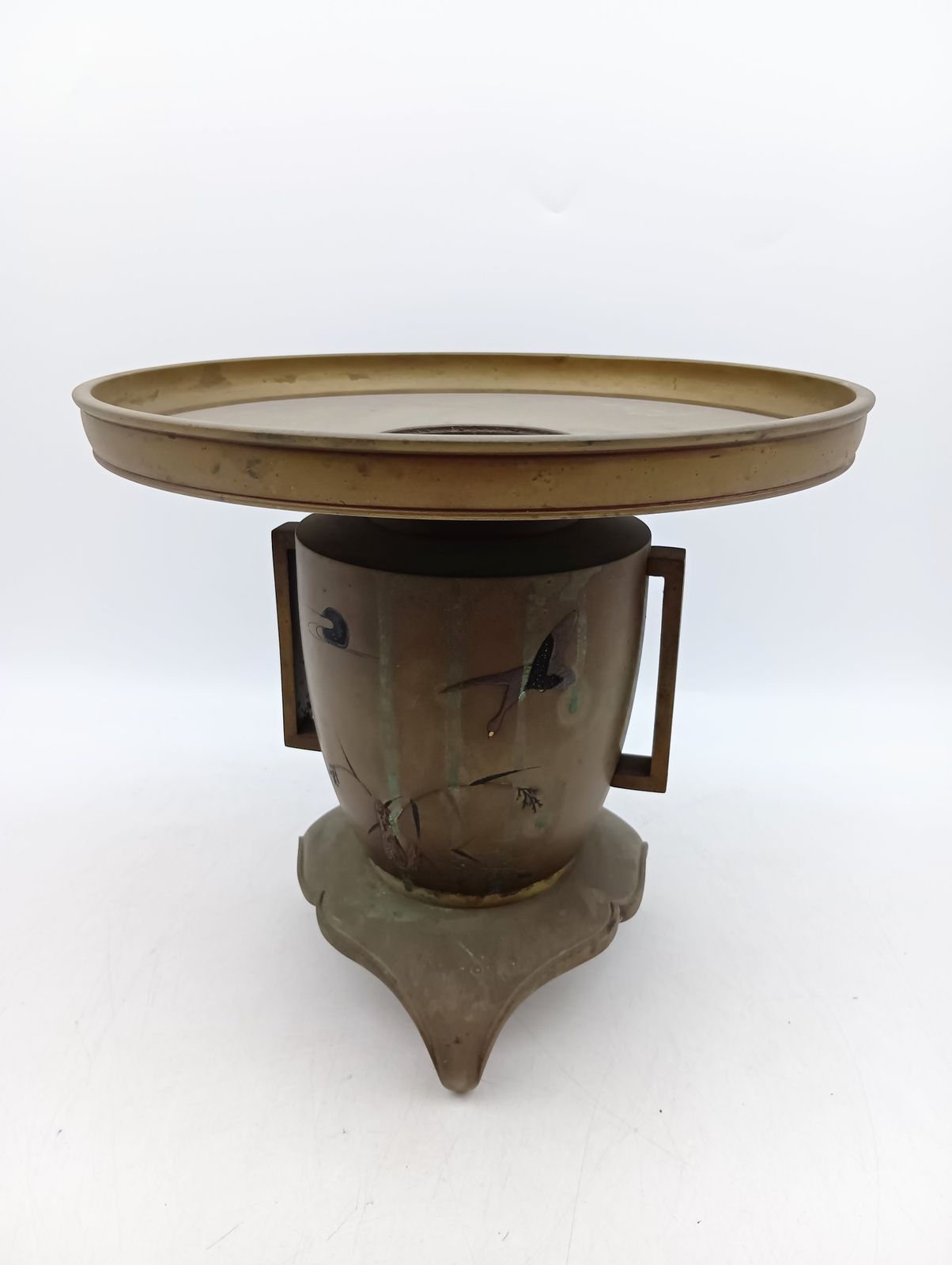 薄端 花器 いけばな 金属製_Y10036