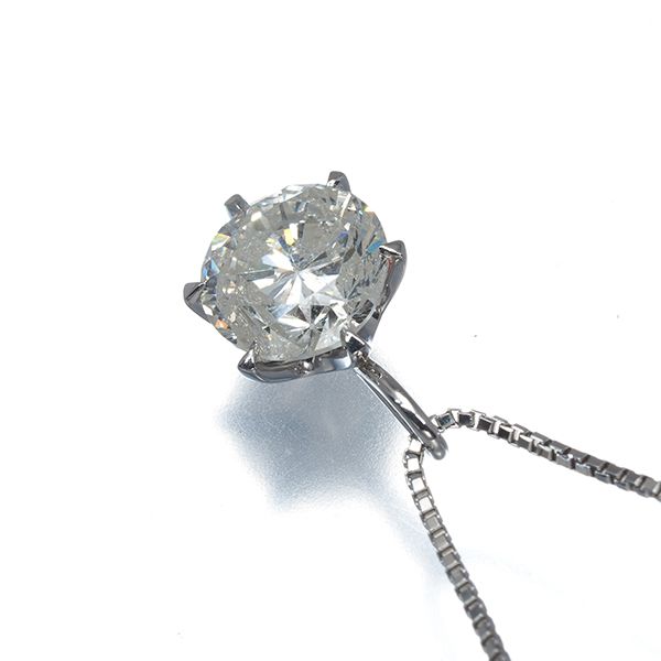 ダイヤ ダイヤモンド 1.713ct 一粒 ネックレス Pt850 #194040