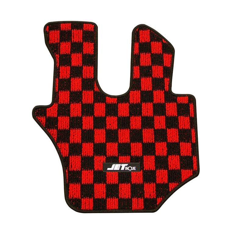ジェットイノウエ(JET INOUE) フロアマット チェック柄 07フォワードS レッド/黒 R 523172as