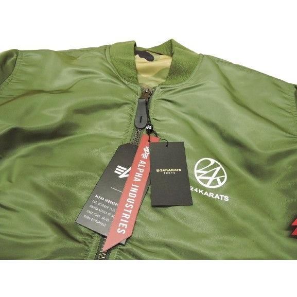 △【タグ付/展示品】 ALPHA INDUSTRIES × 24karats MA-1 ジャケット