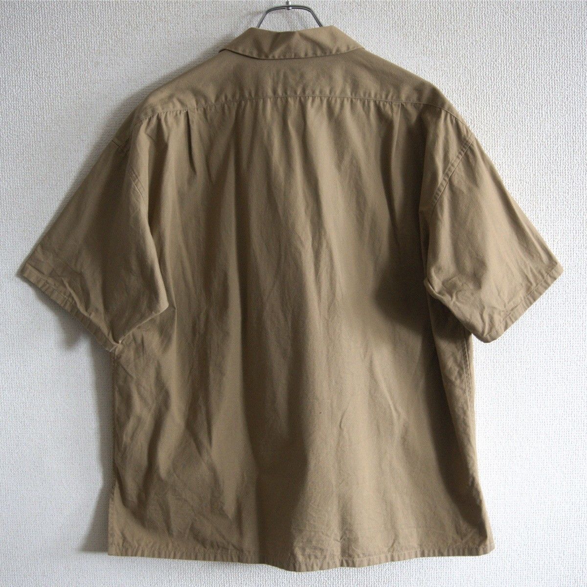 美品】NIGEL CABOURN 【OPEN COLLAR SHIRT COTTON TWILL】48 カーキ