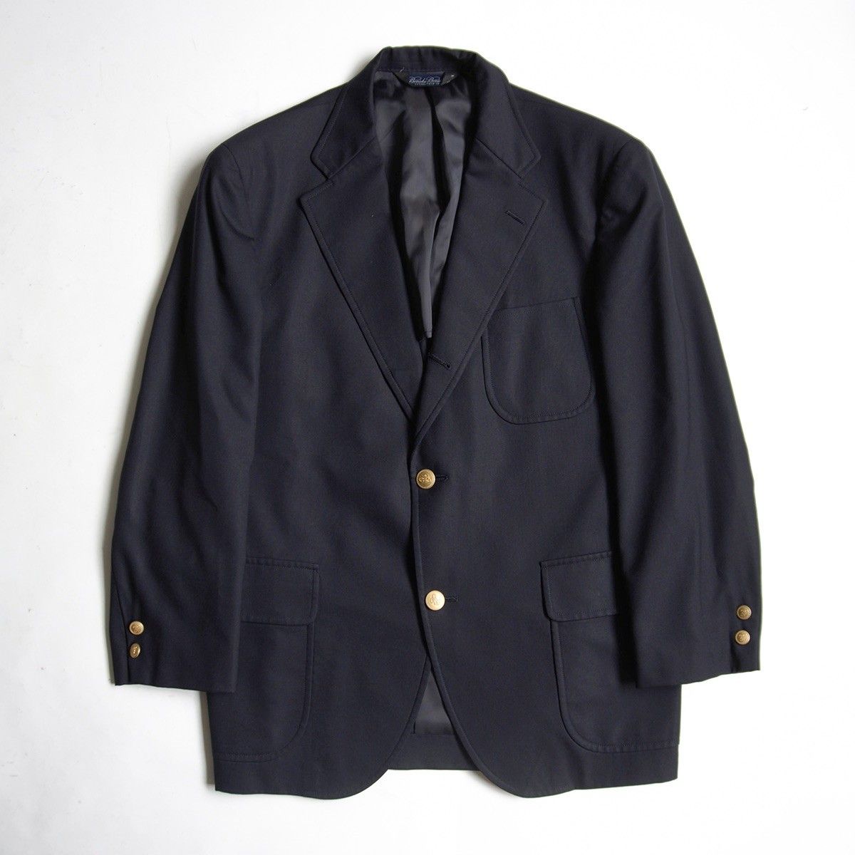 最高級品】BROOKS BROTHERS【テーラードジャケット /紺ブレ】40SHT 金