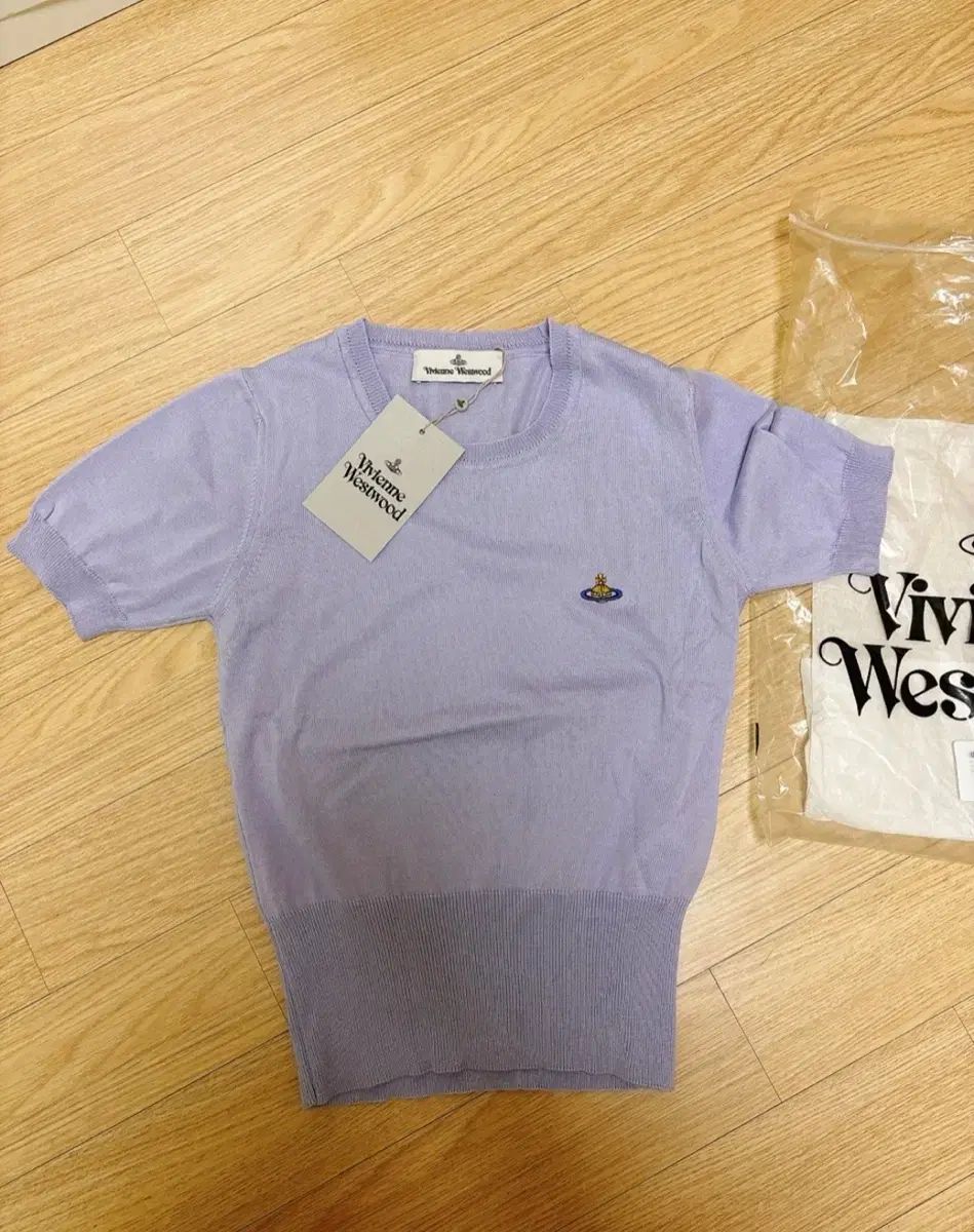 Vivienne Westwood ヴィヴィアン・ウエストウッド ベア ニット 半袖 S ラベンダー