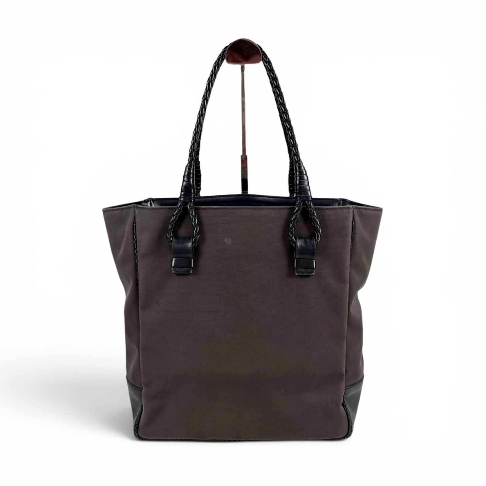 ボッテガヴェネタ BOTTEGA VENETA キャンバス イントレチャートレザー 