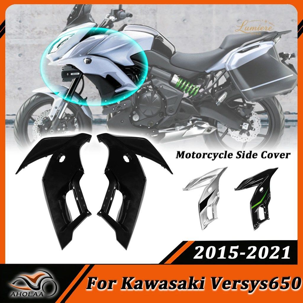 For Kawasaki Versys650 Versys 650 2015-2021 Motorcycle Front Head Headlight Side Fairing Cover Panel Frame Protector 2020 2019