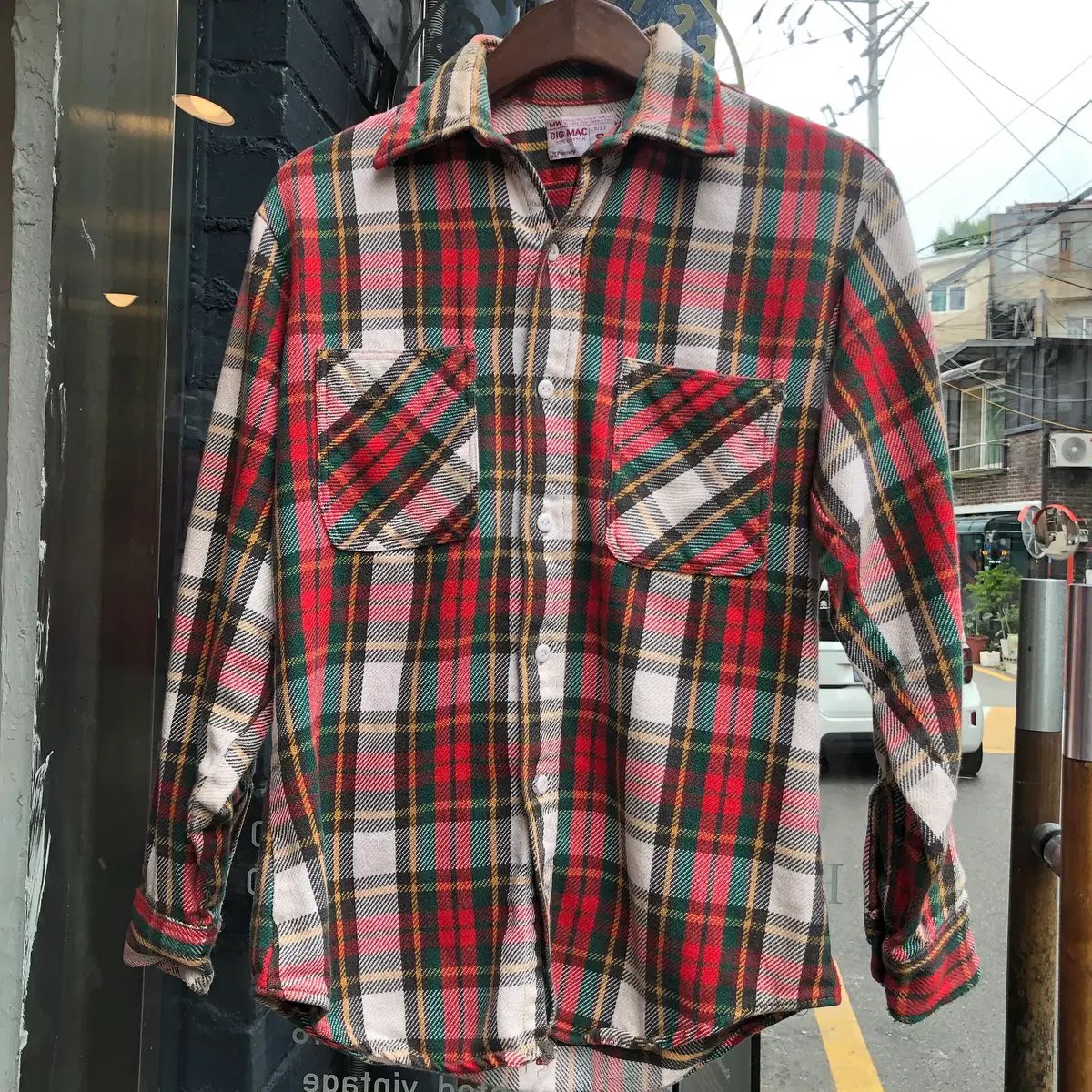 70年代 ビッグマック フランネルシャツ-S