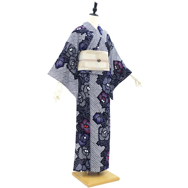新古品】 夏物 本場有松鳴海絞り 藤娘きぬたや 浴衣 未使用 ゆかた