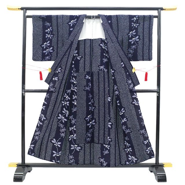中古】 有松 浴衣 本場有松鳴海絞り 夏物 リサイクル ゆかた 絞り 木綿