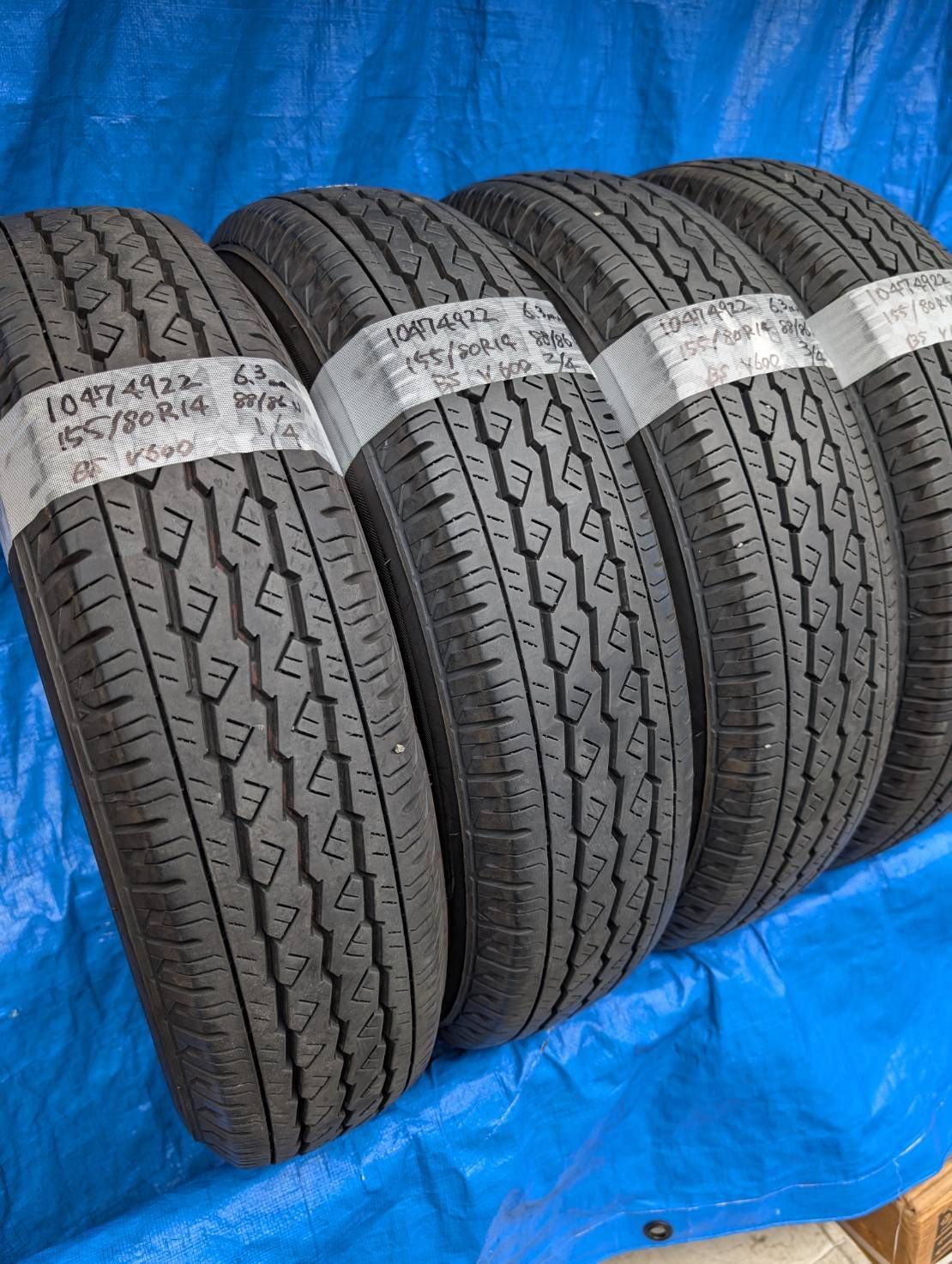 1047）155/80R14 88/86N LT V600 ブリヂストン 2022年製 4本セット