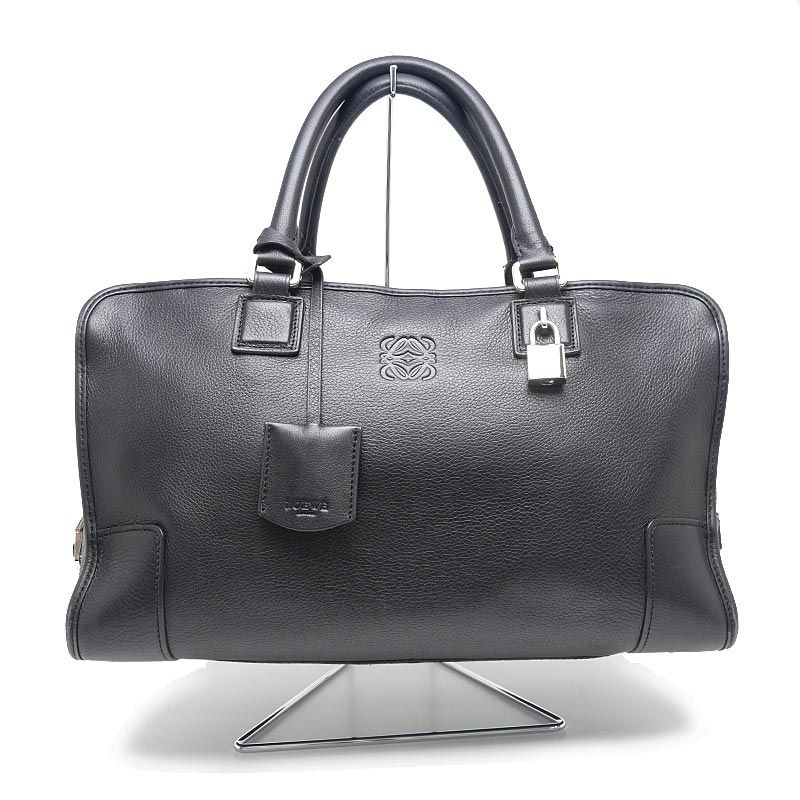 ロエベ LOEWE アマソナ36 レザー ブラック レディース ハンド バッグ
