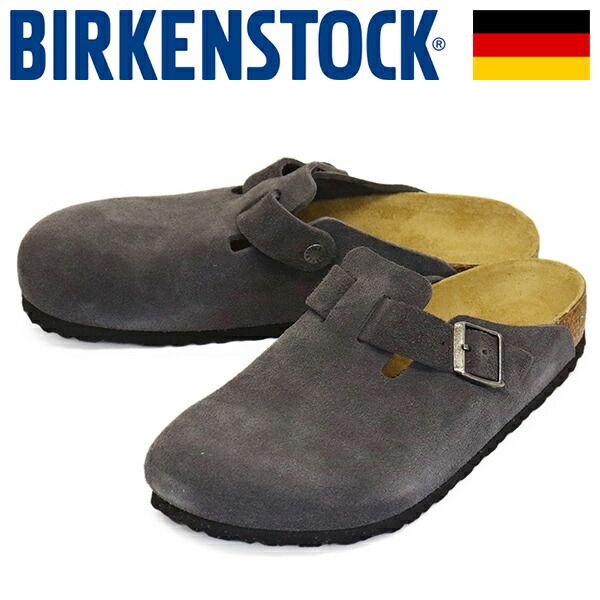 BIRKENSTOCK (ビルケンシュトック) 1031676 BOSTON ボストン スエードレザーサンダル CHARCOAL レギュラー BI573 レギュラー 43-約28.0cm