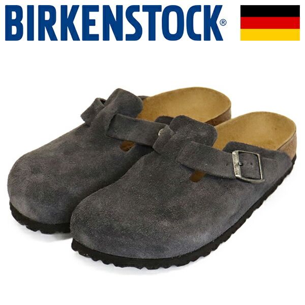 BIRKENSTOCK (ビルケンシュトック) 1031678 BOSTON ボストン スエードレザーサンダル CHARCOAL ナロー BI574 ナロー 36-約23.0cm