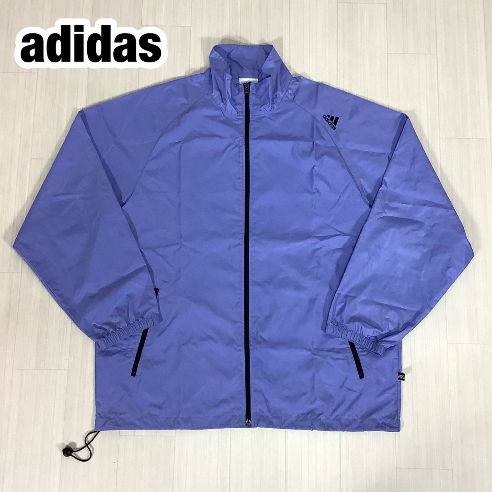美品】【使用感少】adidas アディダス 刺繍ロゴ ナイロンジャケット 