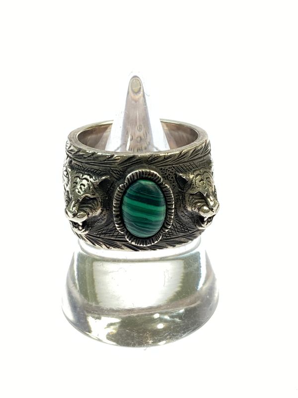 【中古品】 GUCCI グッチ ガーデンキャットリング 925 アクセサリー 指輪 リング 【182-260624-hu-13-min】