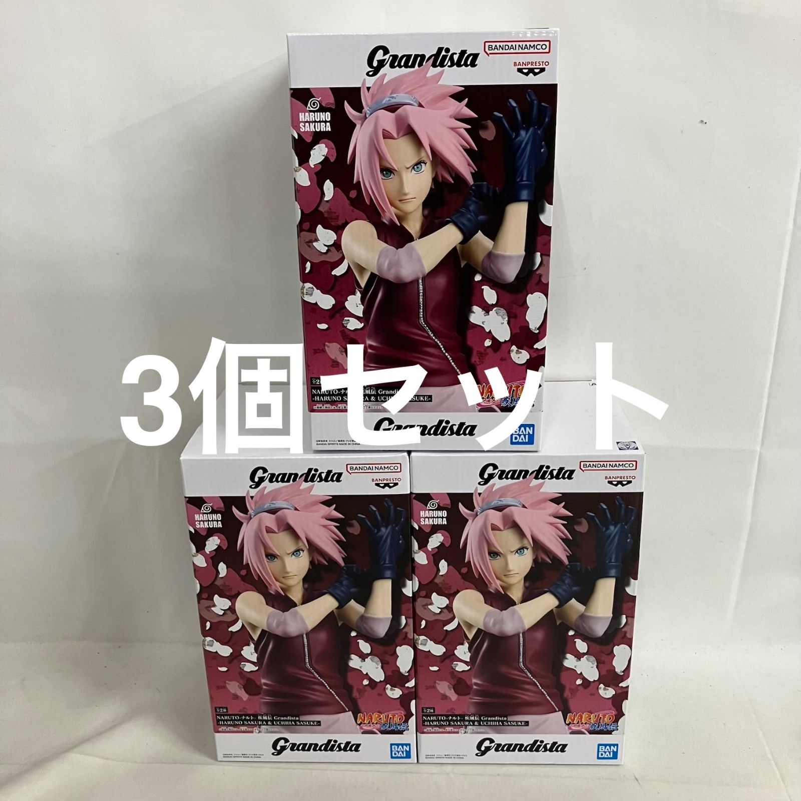 未開封 ナルト疾風伝 Grandista 春野サクラ フィギュア 3個セット