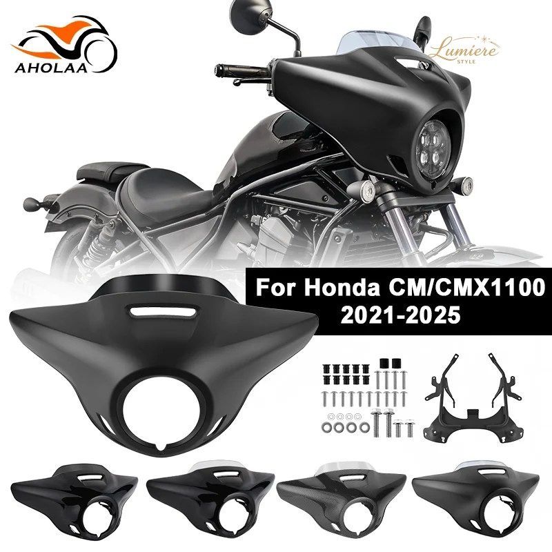For Honda CMX CM 1100 Rebel CM1100 CMX1100 Front Headlight Cover Windscreen Windshield 2021-2025 2023 2022 2024 Headlamp Fairing